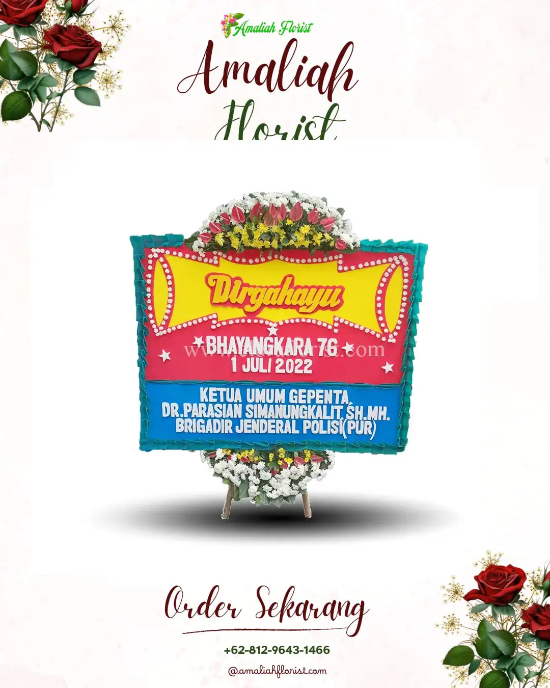Papan Bunga HUT Ulang Tahun Halim Perdana Kusuma